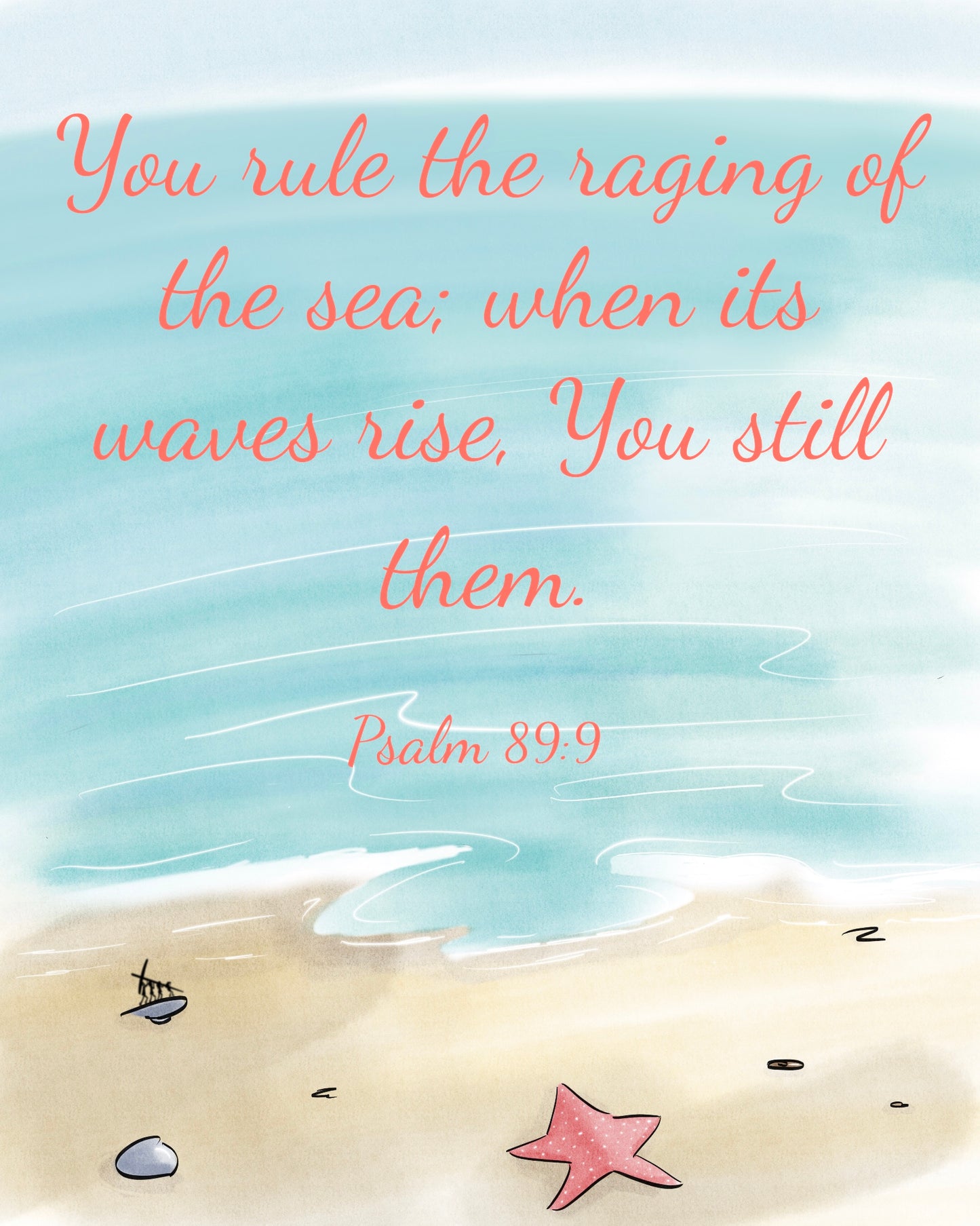 Magnet - Raging of the Sea - Hand Drawn Artwork