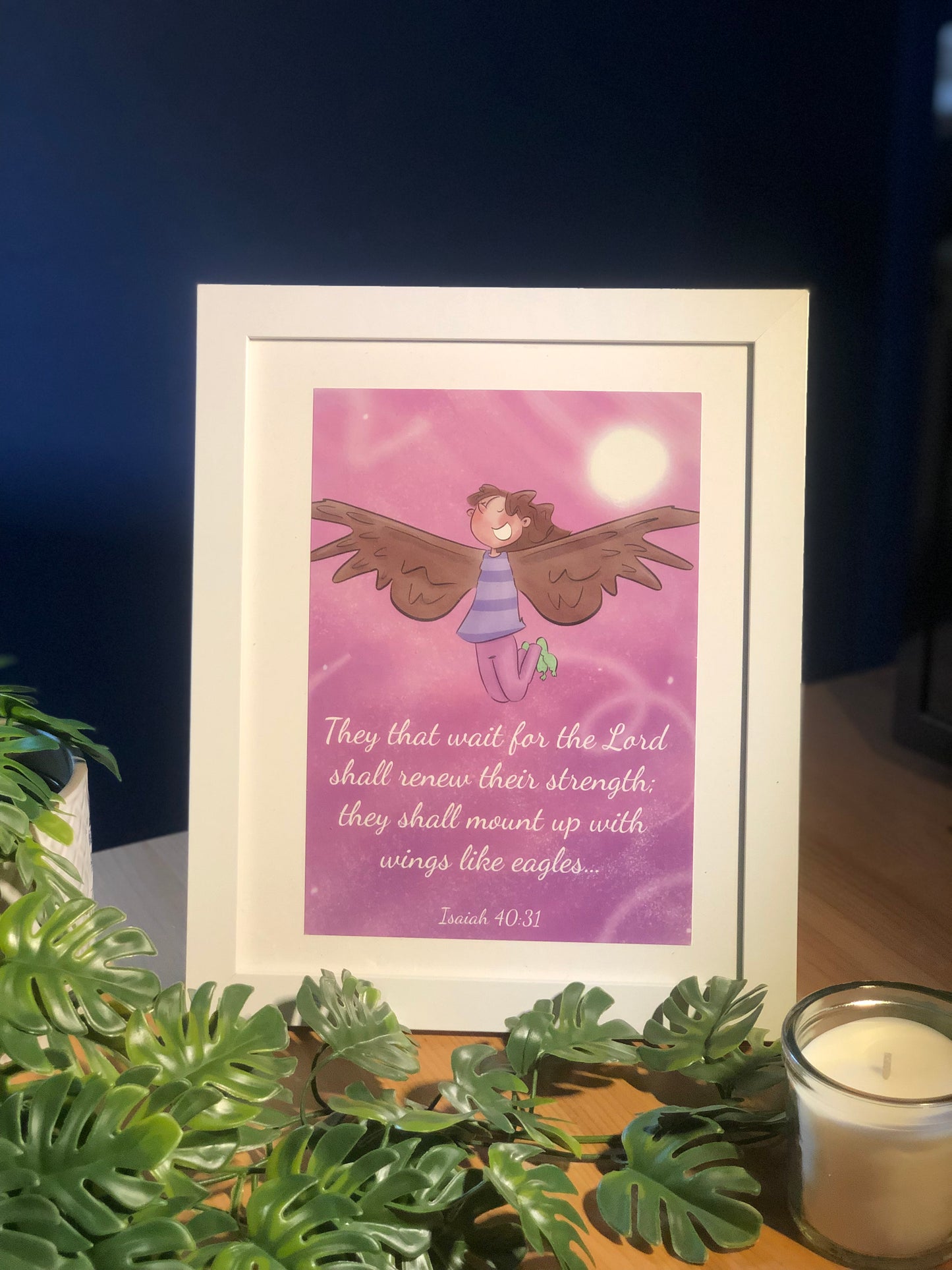 Isaiah 40v31 A5 Print - Wings Like Eagles - Hand Drawn Artwork