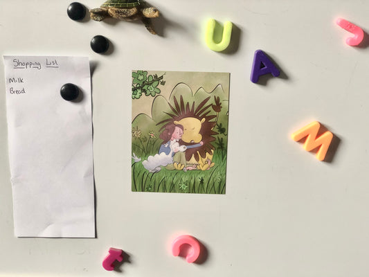 Magnet - Lion and the Lamb - Hand Drawn Artwork